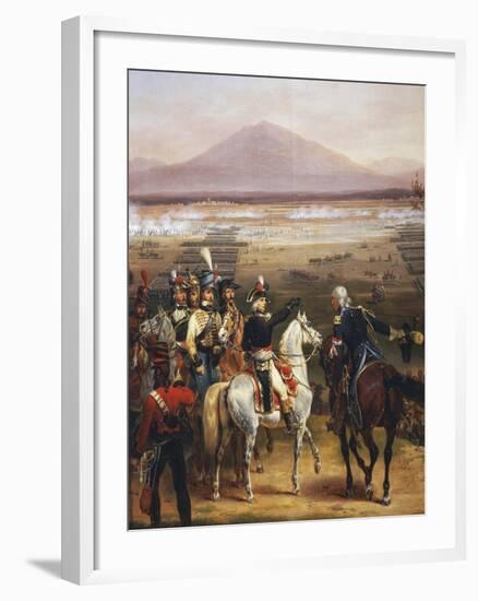 Passage of the Tagliamento in Front of Valvasone Led by General Napoleon Bonaparte-Hippolyte Lecomte-Framed Giclee Print