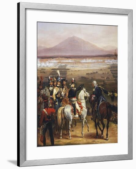 Passage of the Tagliamento in Front of Valvasone Led by General Napoleon Bonaparte-Hippolyte Lecomte-Framed Giclee Print