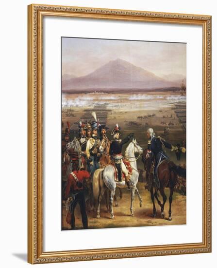 Passage of the Tagliamento in Front of Valvasone Led by General Napoleon Bonaparte-Hippolyte Lecomte-Framed Giclee Print