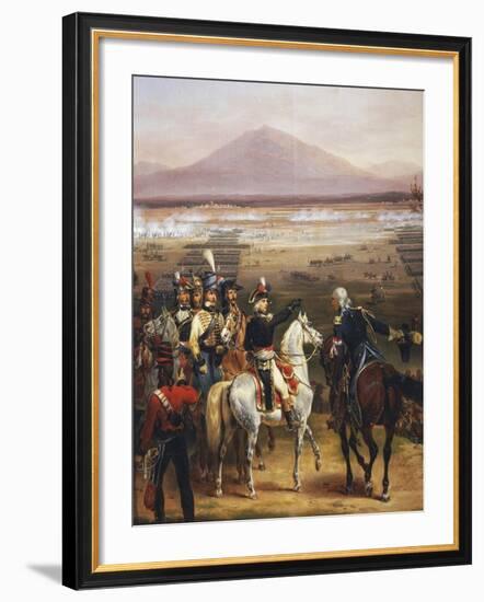 Passage of the Tagliamento in Front of Valvasone Led by General Napoleon Bonaparte-Hippolyte Lecomte-Framed Giclee Print