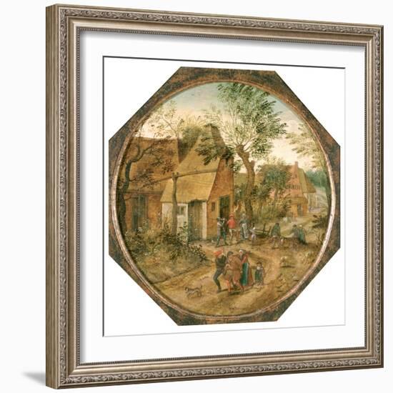 Passage Through the Village, C1584-1637-Pieter Brueghel the Younger-Framed Giclee Print