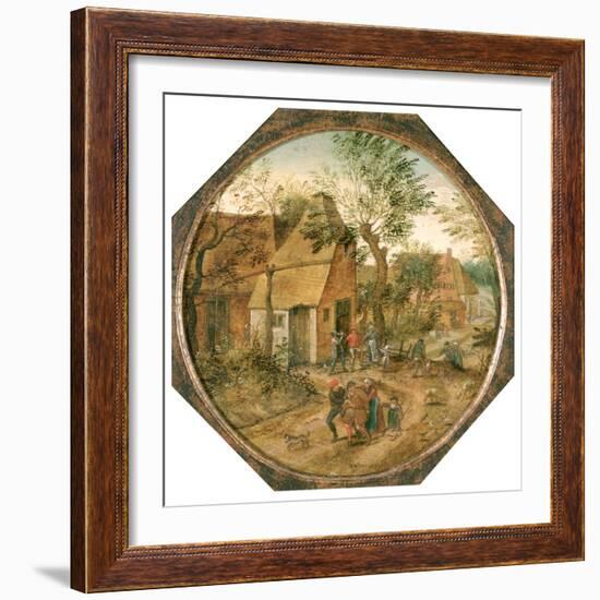 Passage Through the Village, C1584-1637-Pieter Brueghel the Younger-Framed Giclee Print