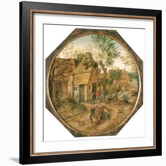 Passage Through the Village, C1584-1637-Pieter Brueghel the Younger-Framed Giclee Print