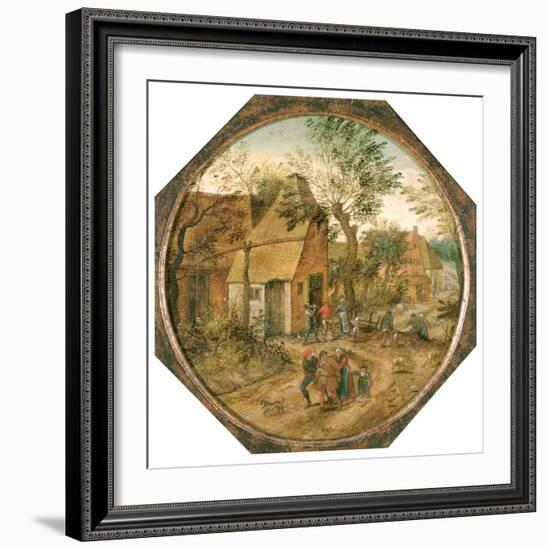 Passage Through the Village, C1584-1637-Pieter Brueghel the Younger-Framed Giclee Print