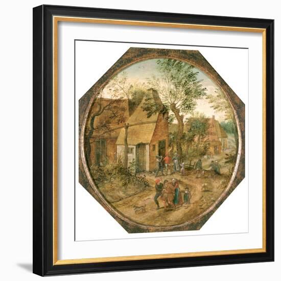 Passage Through the Village, C1584-1637-Pieter Brueghel the Younger-Framed Giclee Print