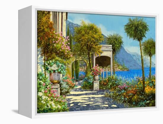 Passeggiata al Lago-Guido Borelli-Framed Stretched Canvas