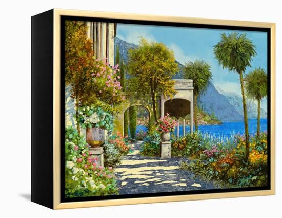 Passeggiata al Lago-Guido Borelli-Framed Stretched Canvas