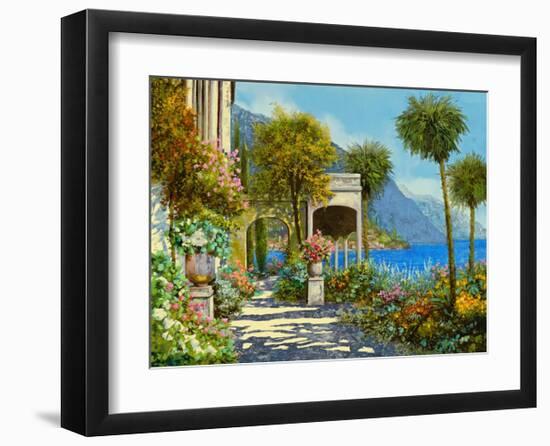 Passeggiata al Lago-Guido Borelli-Framed Art Print