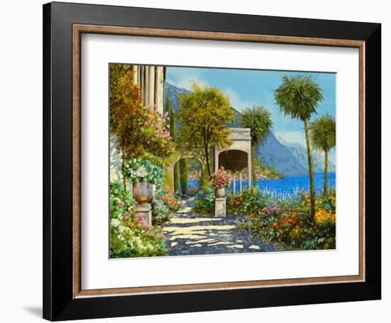 Passeggiata al Lago-Guido Borelli-Framed Art Print