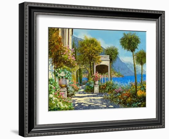 Passeggiata al Lago-Guido Borelli-Framed Art Print