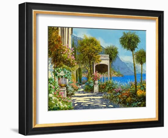 Passeggiata al Lago-Guido Borelli-Framed Art Print