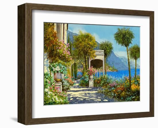 Passeggiata al Lago-Guido Borelli-Framed Art Print