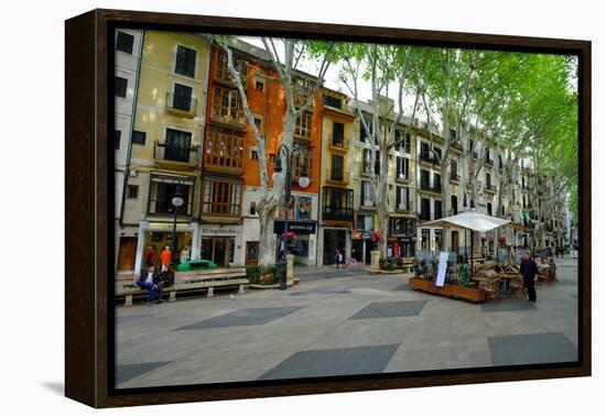 Passeig del Born, the shopping street of Palma, Majorca, Balearic Islands, Spain, Europe-Carlo Morucchio-Framed Premier Image Canvas