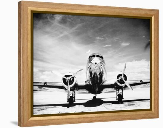 Passenger Airplane on Runway-Philip Gendreau-Framed Premier Image Canvas