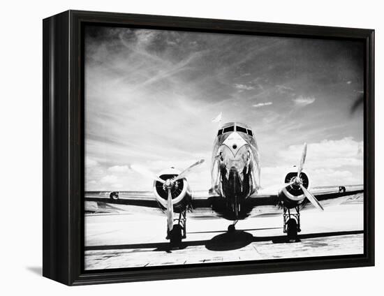 Passenger Airplane on Runway-Philip Gendreau-Framed Premier Image Canvas