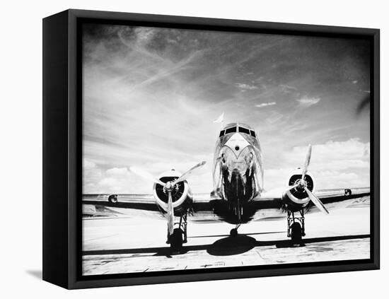 Passenger Airplane on Runway-Philip Gendreau-Framed Premier Image Canvas