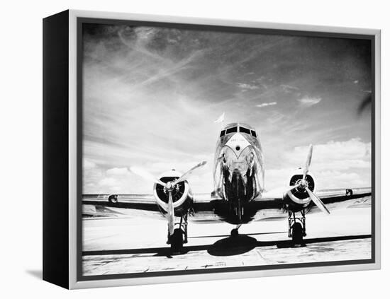 Passenger Airplane on Runway-Philip Gendreau-Framed Premier Image Canvas