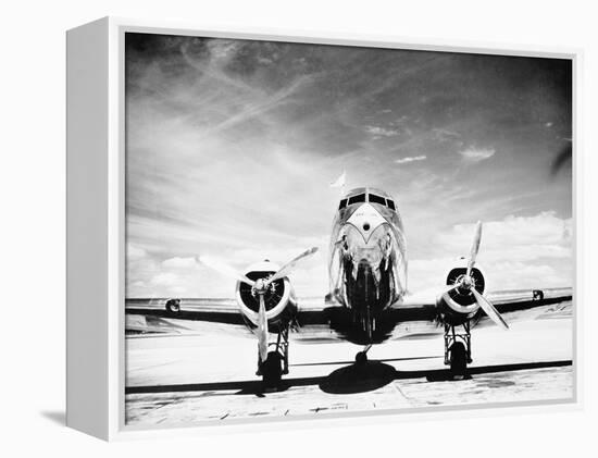 Passenger Airplane on Runway-Philip Gendreau-Framed Premier Image Canvas