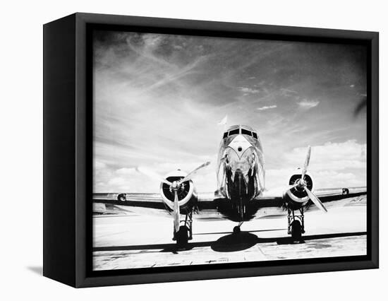 Passenger Airplane on Runway-Philip Gendreau-Framed Premier Image Canvas