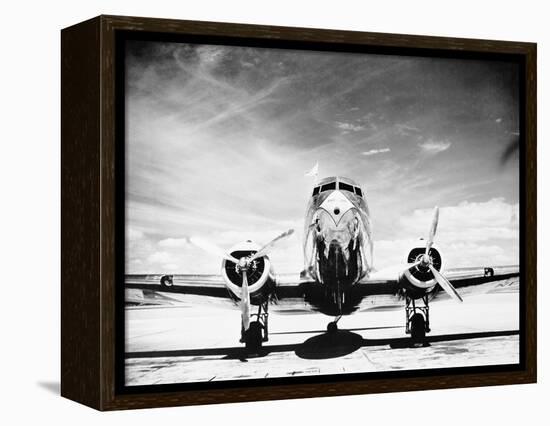 Passenger Airplane on Runway-Philip Gendreau-Framed Premier Image Canvas