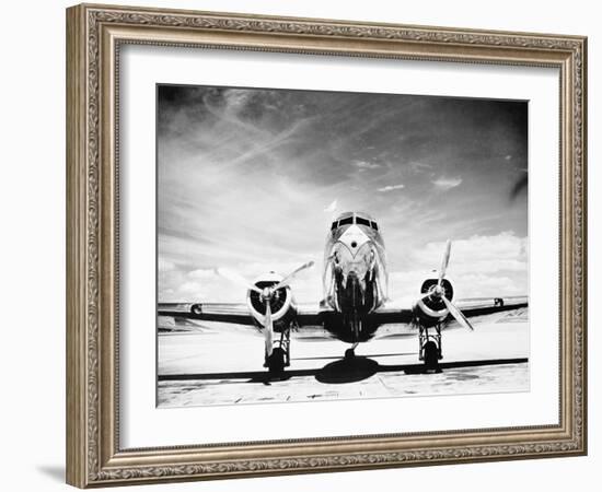 Passenger Airplane on Runway-Philip Gendreau-Framed Photographic Print