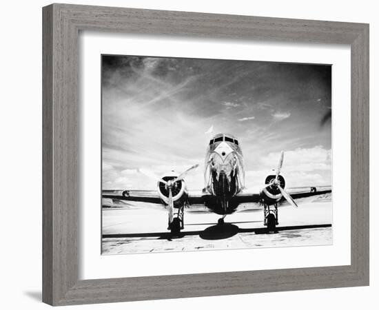 Passenger Airplane on Runway-Philip Gendreau-Framed Photographic Print