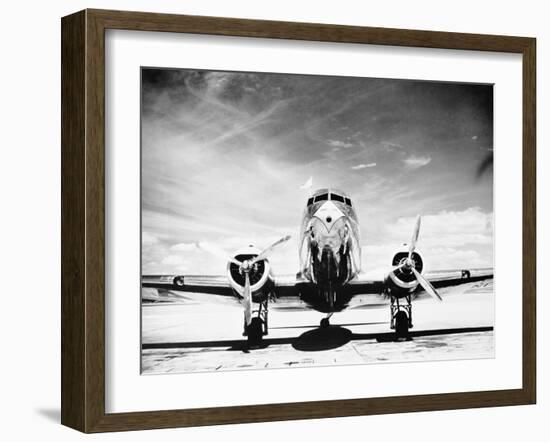 Passenger Airplane on Runway-Philip Gendreau-Framed Photographic Print