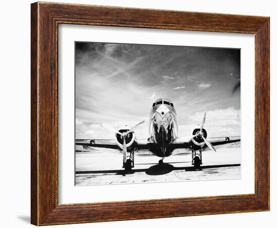 Passenger Airplane on Runway-Philip Gendreau-Framed Photographic Print