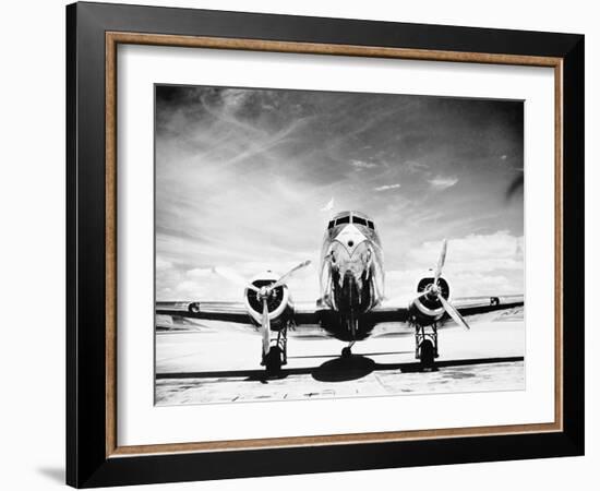 Passenger Airplane on Runway-Philip Gendreau-Framed Photographic Print
