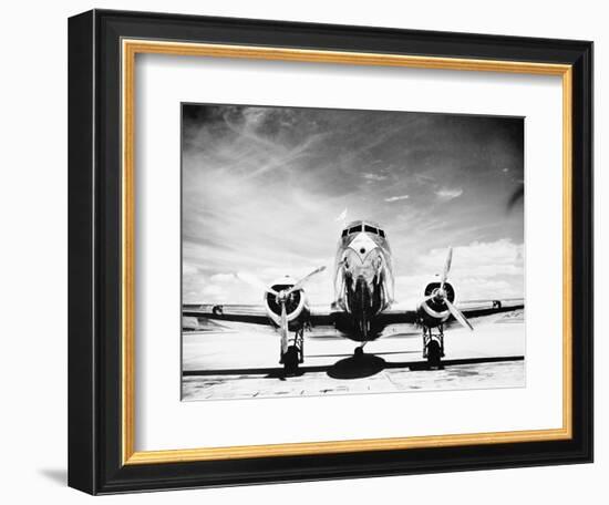 Passenger Airplane on Runway-Philip Gendreau-Framed Photographic Print