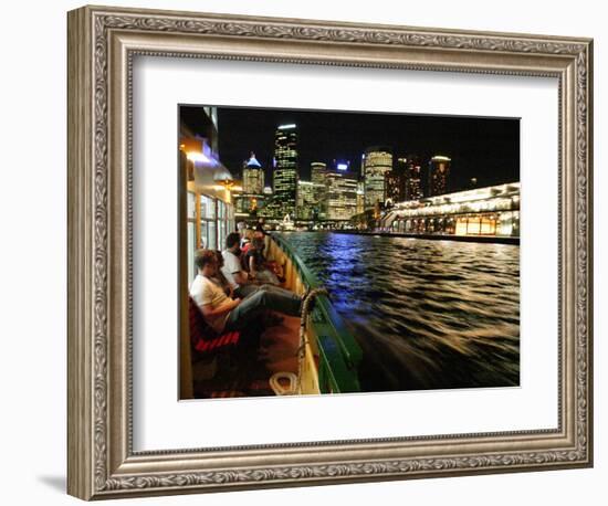 Passenger Ferry in Circular Quay, Sydney, Australia-David Wall-Framed Photographic Print