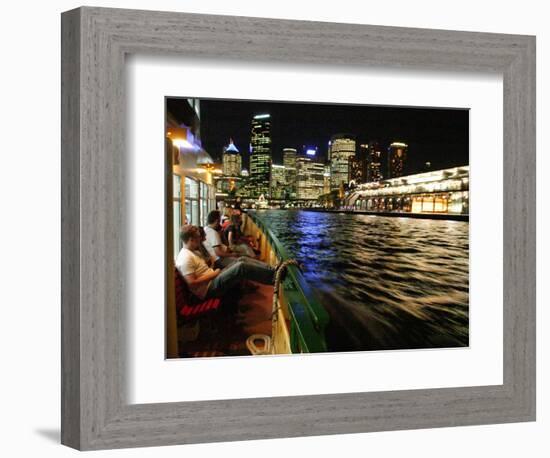 Passenger Ferry in Circular Quay, Sydney, Australia-David Wall-Framed Photographic Print