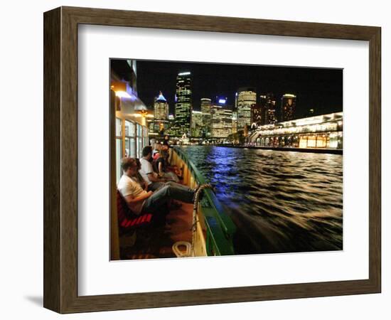 Passenger Ferry in Circular Quay, Sydney, Australia-David Wall-Framed Photographic Print