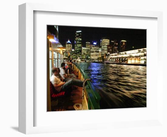 Passenger Ferry in Circular Quay, Sydney, Australia-David Wall-Framed Photographic Print