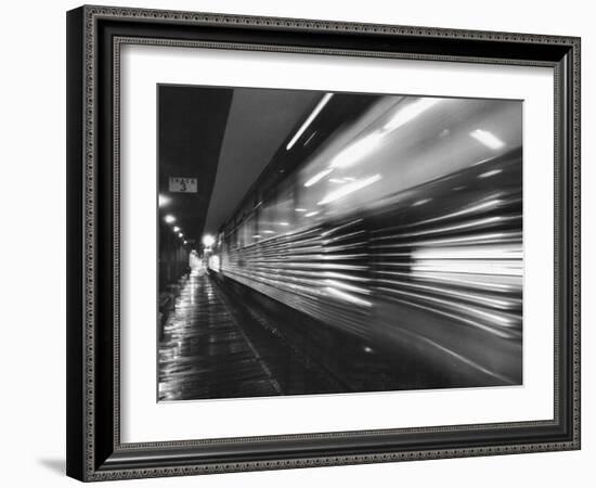 Passenger Train in Motion-Alfred Eisenstaedt-Framed Photographic Print