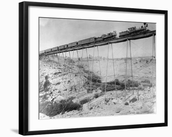 Passenger Train with Two Locomotives-William Henry Jackson-Framed Photographic Print
