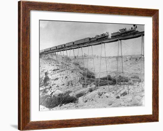 Passenger Train with Two Locomotives-William Henry Jackson-Framed Photographic Print