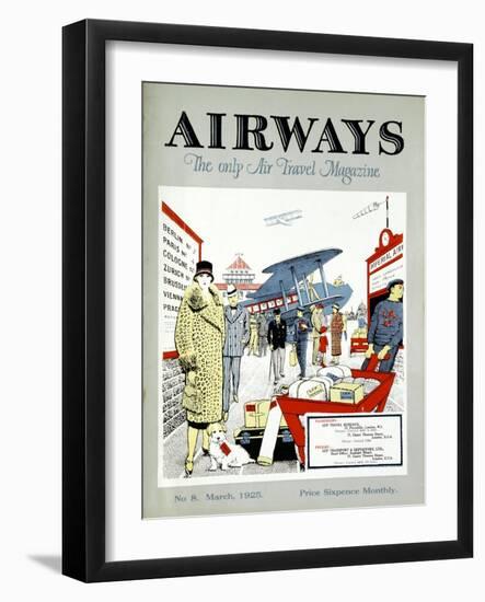 Passengers Arriving to Embark for Paris at Croydon Aerodrome, London, 1925-null-Framed Giclee Print