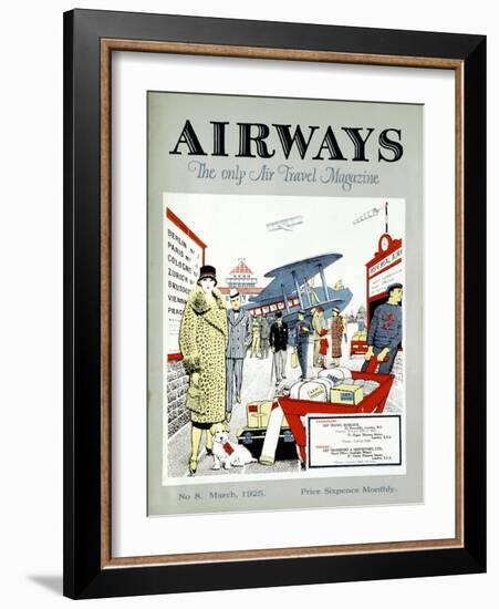 Passengers Arriving to Embark for Paris at Croydon Aerodrome, London, 1925-null-Framed Giclee Print