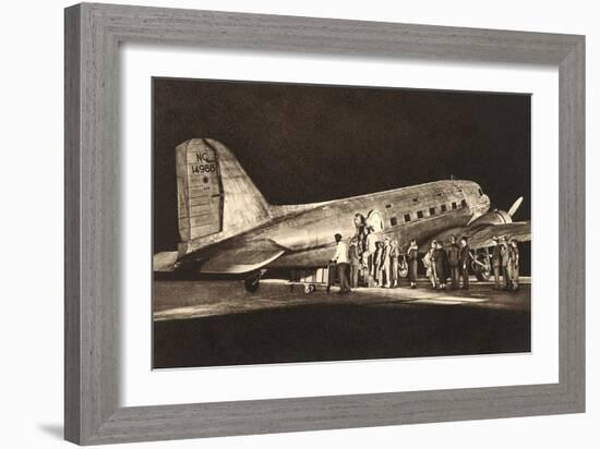 Passengers Boardng American Airlines-null-Framed Art Print