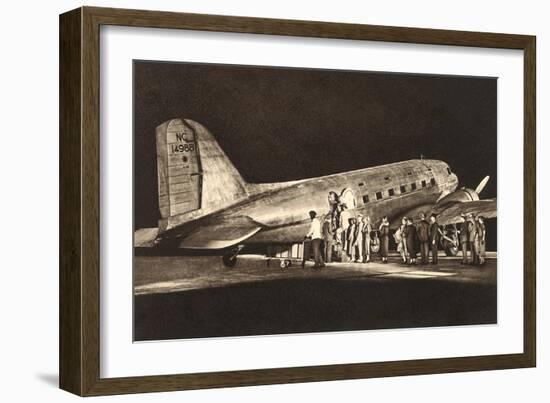 Passengers Boardng American Airlines-null-Framed Art Print
