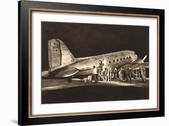 Passengers Boardng American Airlines-null-Framed Art Print