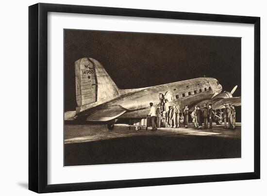 Passengers Boardng American Airlines-null-Framed Art Print