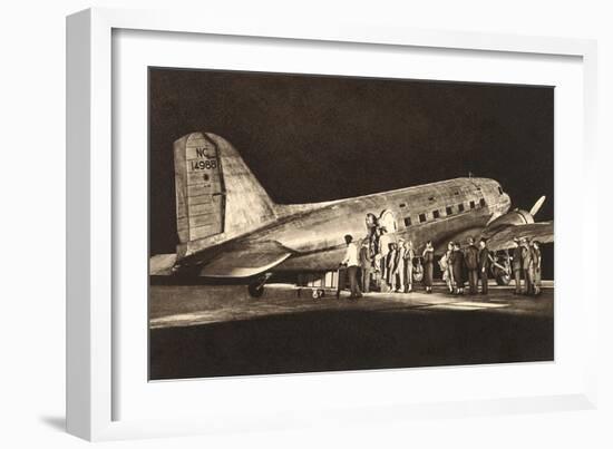 Passengers Boardng American Airlines-null-Framed Art Print