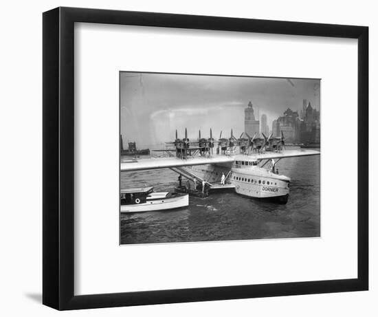 Passengers Disembarking from an Airliner-null-Framed Photographic Print