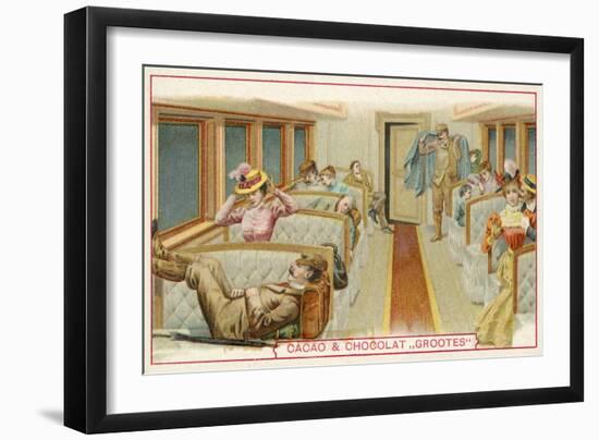 Passengers in a Railway Carriage-null-Framed Giclee Print