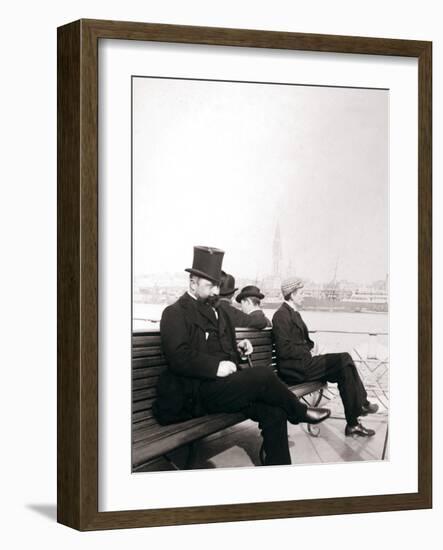 Passengers on a Ferry, Rotterdam, 1898-James Batkin-Framed Photographic Print