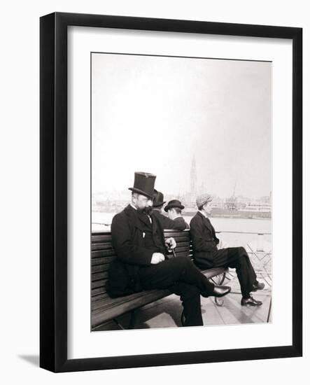 Passengers on a Ferry, Rotterdam, 1898-James Batkin-Framed Photographic Print