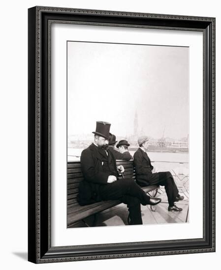 Passengers on a Ferry, Rotterdam, 1898-James Batkin-Framed Photographic Print