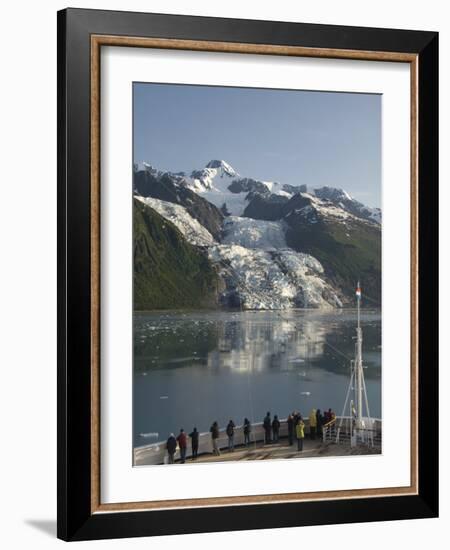 Passengers on Cruise Ship Viewing the Vasser Glacier, College Fjord, Inside Passage, Alaska-Richard Maschmeyer-Framed Photographic Print